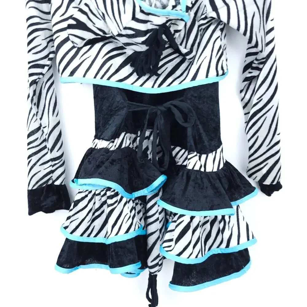 Rubies Costume Zebra Medium 2 Piece Set, Dress ,Hoodie Jacket Halloween Costume - Picture 6 of 7